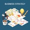 Business Strategy Isometric Composition