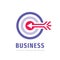 Business strategy logo tempate design. Arrow target symbol. Logistic icon. Investment market vector sign.