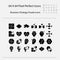 Business strategy related puzzle vector line icons.Business Solid Icons