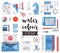 Business Strategy Watercolor Vector Objects