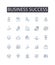 Business success line icons collection. Economic growth, Career advancement, Profit maximization, Revenue increase