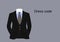 Business suit of businessman, dress code vector.