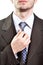 Business suit detail - tie of modern businessman