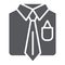 Business suit glyph icon, male and costume, man suit sign, vector graphics, a solid pattern on a white background.