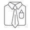Business suit thin line icon, male and costume, man suit sign, vector graphics, a linear pattern on a white background.