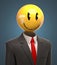 Business suit with yellow smiling emoticon