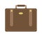 Business suitcase icon flat style. Portmanteau isolated on a white background. Vector illustration.