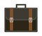 Business suitcase icon flat style. Portmanteau isolated on a white background. Vector illustration.