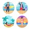 Business Summer Freelance Vector Illustration