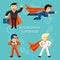 Business superheroes characters