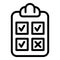 Business survey icon, outline style