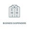 Business suspenders line icon, vector. Business suspenders outline sign, concept symbol, flat illustration