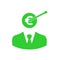 Business target customer , target people green icon