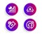 Business targeting, Growth chart and Accepted payment icons set. Loan percent sign. Vector