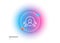 Business targeting line icon. Target strategy. Gradient blur button. Vector