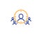 Business targeting line icon. Target strategy. Vector