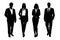 Business team silhouette. Businessmen and businesswomen business group