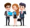 Business team vector characters. Business characters office employee team.
