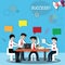 Business teamwork,business working and discussion - Vector