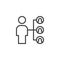 Business teamwork outline icon