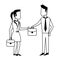 Business teamwork workers avatar in black and white