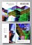 Business templates for bi fold brochure, flyer. Cover design template, abstract vector layout in A4 size. Glitched
