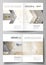 Business templates for bi fold brochure, magazine, flyer. Cover design template, vector layout in A4 size. Technology