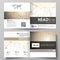 Business templates for square design bi fold brochure, flyer, booklet, report. Leaflet cover, vector layout. Technology