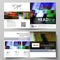 Business templates for square design bi fold brochure, flyer, report. Leaflet cover, vector layout. Glitched background