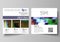 Business templates for square design brochure, flyer, report. Leaflet cover, abstract vector layout. Glitched background