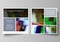 Business templates for square design brochure, flyer, report. Leaflet cover, abstract vector layout. Glitched background