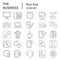 Business thin line icon set. Marketing signs collection, sketches, logo illustrations, office symbols, outline style