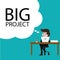 Business thinking big project idea.