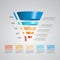 Business timeline process chart infographics funnel template used for presentation and workflow layout diagram, web