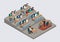 Business training education concept flat 3d web isometric