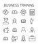 Business training related vector icon set.