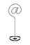 Business Trap Online Design vertical set, At symbol made from Trap and Chain