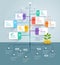 Business tree timeline infographics.