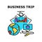 Business Trip Vector Concept Color Illustration