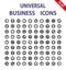 Business. Universal Icons. Vector. Flat.