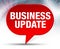 Business Update Red Bubble Background