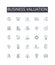 Business valuation line icons collection. Anxiety, Depression, Addiction, Bipolar, Mental illness, Therapy, Substance