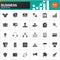 Business vector icons set, modern solid symbol collection, pictogram pack on white