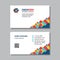 Business visit card template with logo - concept design. Check mark branding symbol. Time clock watch sign. Vector illustration.