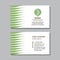 Business visit card template with logo - concept design. Nature tree green branding. Garden sign. Vector illustration.