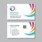 Business visit card template with logo - concept design. Positive healthcare branding. Vector illustration.