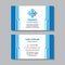 Business visit card template with logo - concept design. Progress strategy sign. Arrows growth market exchange brand. Vector illus