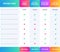 Business website price pricing chart table Subscription design with dark black and blue color. Web banner checklist Comparison