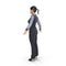 Business Woman Asian on white. 3D illustration