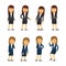 Business woman emotions